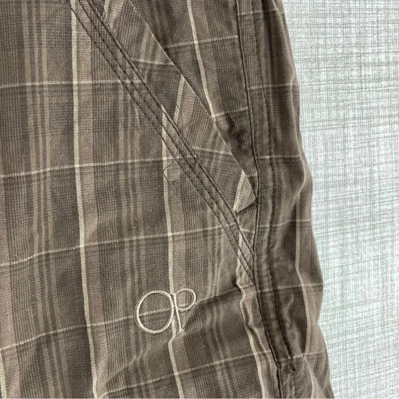 OP Mens Size 38 plaid brown bermuda shorts 2897 - Picture 5 of 9